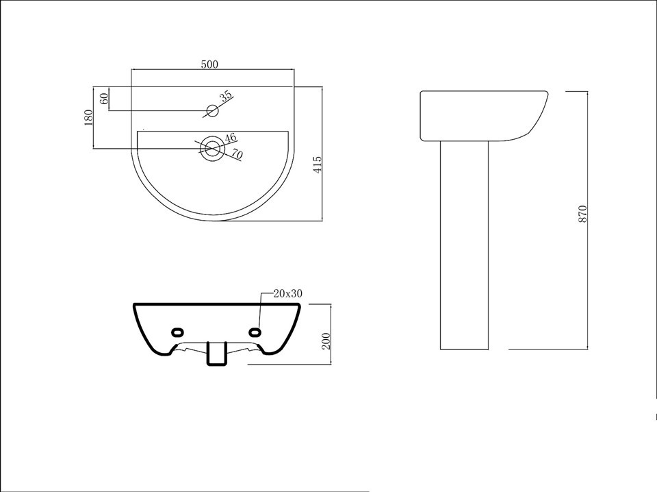 Pedestal Basin 1 Tap Hole suppliers
