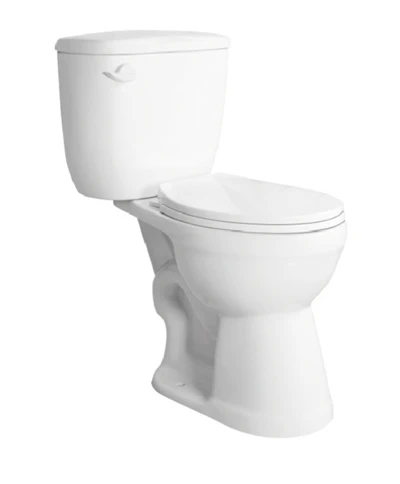 2-teilige weiße, hohe, runde Toilette